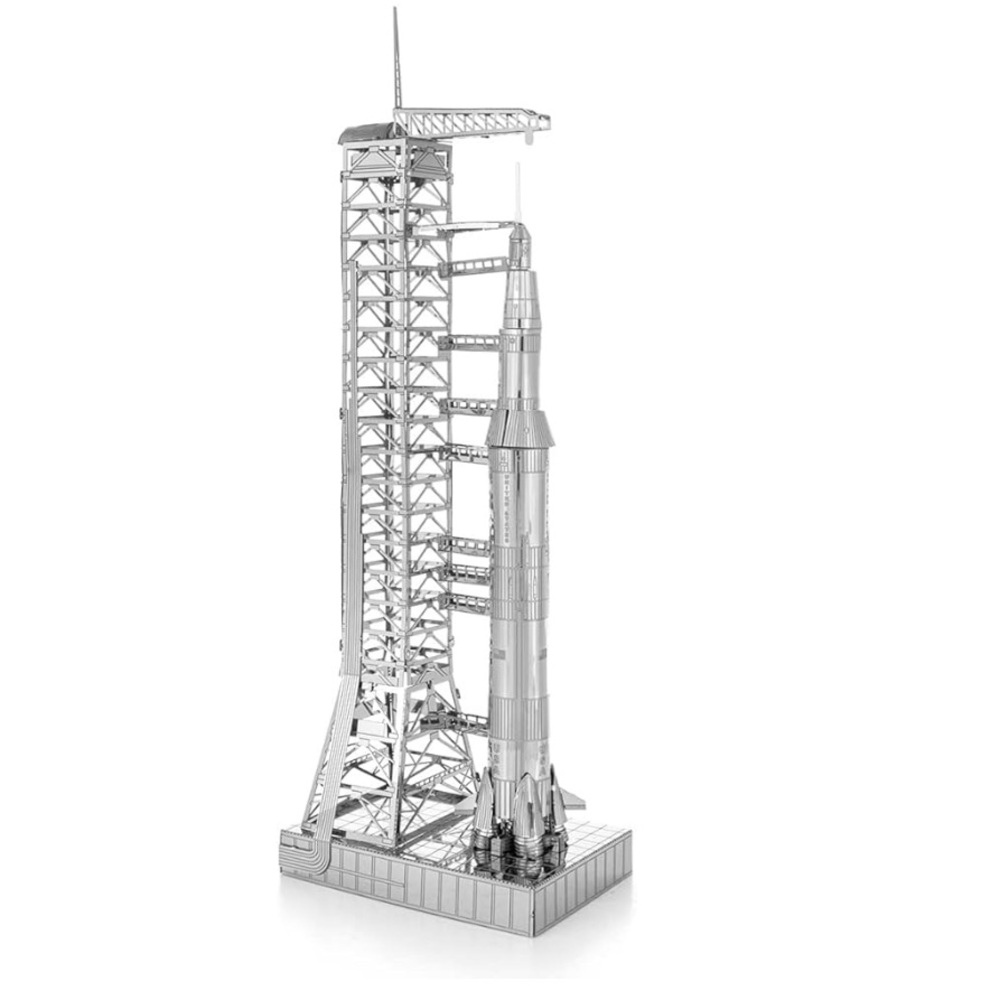 Fascinations Metal Earth Apollo Saturn V with Gantry 3D Metal Model Kit - Picture 3 of 6